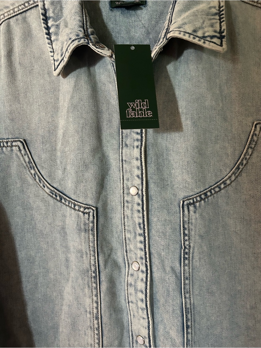 wild fable Light Blue Denim Shirt Jacket - Picture 2 of 4